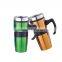 16OZ Inner new plastic PP outer stainless steel cup double wall travel mug with handle