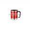 Reusable Inner stainless steel outer plastic coffee cup with handle
