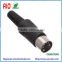 Plastic 270 degree style 5 Pin DIN Male plug Solder Connnector for Medical Equipment