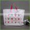 Custom Printed Square Bottom Plastic Shopping Bags with Handle