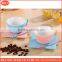 high quality color stoneware coffee cup and saucer double glazed with iron spoon for home used or gift package