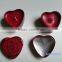 Heart shape metal seamless massage candle tin with metal lid