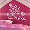 ALFOREVER Christmas Days decoration let is snow quote vinyl white decals
