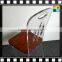 Factory direct Transparent/clear Acrylic/plexiglass/PMMA dining chairs of carved back with wooden seat
