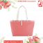 Colourful fashion designer leather hand bags, leather reusable shopping bag