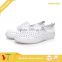 Women Genuine Shipskin Leather Cut-Outs Casual Flats Shoes