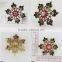 Wholesale Sapphire & Light Sapphire Crystal Rhinestone Snowflake Christmas Brooch Pins & Christmas gift B0478