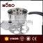 Stainless steel milk pot with glass lid