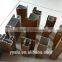 wood color aluminum tube in different size