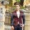 2016 New Fashion Red with Blue Slim Fit Design Blazer One Button Jacket Handsome Business italian blazer