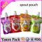Yason gift pouch resealable stand up pouches for snacks manual or machine filled liquid plastic spout pouch with custom logo pr