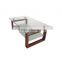 Silk-screen tempered glass cheap restaurant wholesale modern office mdf wooden coffee table