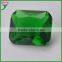 bulk synthetic decorative green rectangle faceted color glass gems