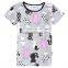 2 color nova kids promotion100%cotton summer short sleeve with cute cats lolita style girl t-shirt soft hot sale 2t-6t