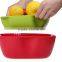 food grade pp plastic draining basket fruit basket or washing basin