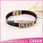 Korean fashion love couple leather wrap bracelet wholesale