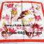Peony flower silk scarf