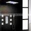 Rain Shower Mixer Set With Electric Led Lighting Rainbow Color Change Remote Control Showerhead And 6 Pcs 4" Body Shower Heads