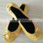 Yellow Patent-Leather Foldable Bowed Ballet Flat Shoes