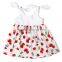 Latest frock designs pictures cute bird print toddler clothing with bows baby girl summer dress