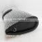 Black book shape Aluminum rhinestone mesh Magazine Clucth bags
