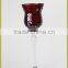 glass mosaic red candle holder and vases and lantern