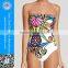 Designer popular digital print flower hot women swimwear 2015 sexy one piece bathing suits in stock