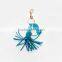 genuine leather Leather Tassel Key Chain fob
