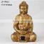 Gold buddha statue solar garden lighting