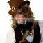 BULL-HIDE LEATHER STEAM PUNK TOP HATS FOR WOMEN