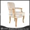 US style square back fabric chair hot Selling with arm move cushion dining Chairs