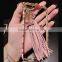Crystal Rose Flower Leather Tessel Key Chain For Car Key Ring Car Ornaments Charms Women's Handbag Jewelry