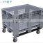 600L Bulk Heavy Duty Storage Plastic Pallet Box With Wheels