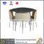 simple design steel frame round dining table for sale