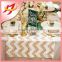 Hot sale champagne and white fancy wedding chevron table runner for sale