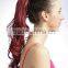 Wholesale price synthetic red claw clip in curly ponytail hair pieces