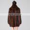 wholesale winter long brown real mink women fur coat