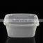 High quality plastic food container PP box flat cover 2000ml