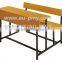 AP Good quality student desk with chair for 2-person student chair with attached desk student bench desk