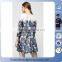 2016 Fashion Ladies Elegant Pattern Printed Dress