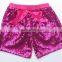 Wholesale children's boutique clothing baby girls sequin shorts fashion children wear with bow red clothes