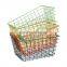 Multi-color eco-friendly painted finished fruit vegetable washing basket wire stacking basket