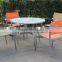 Commercial Mesh Coffee Set Aluminum Outdoor Furniture