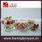 7pcs/set Glass Salad Bowl with hand painted