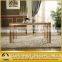 Rose gold and marble dining table set stainless steel furniture