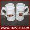 China Custom Subliamtion White Coffee mug Porcelain glass beer mug