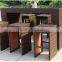 Outdoor Furniture Rattan High Bar Chair And Table Set For Garden Furniture SH-27