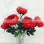 Artificial red peony flowers