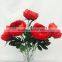 Artificial red peony flowers