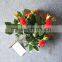 Silk mini red rose flowrs bunch